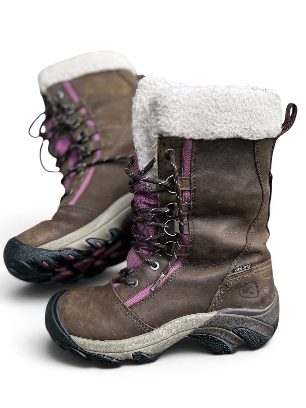 Keen Brown and Purple Insulated Winter Boots